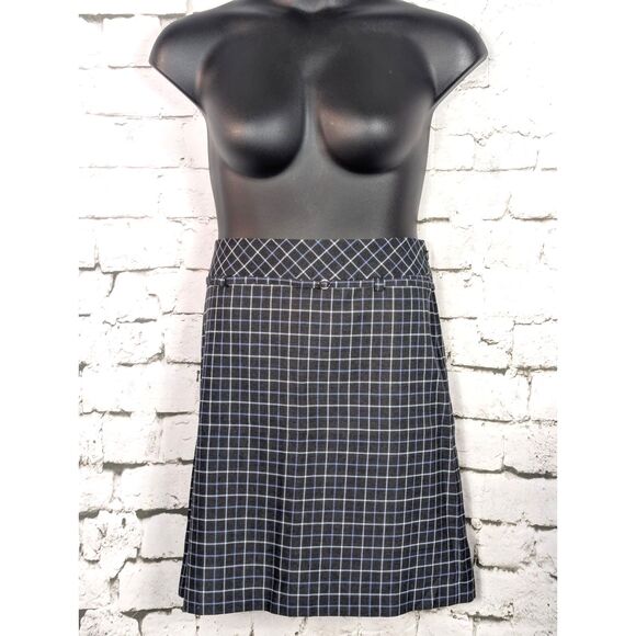 ANN TAYLOR LOFT Dark Academia School Girl Plaid Skirt Punk Nerd Chic Size 14 - Picture 2 of 7
